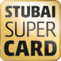 Goldene Stubai Super Card mit schwarzem Text